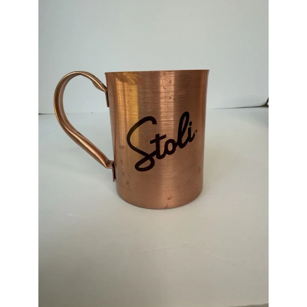 Lot Of 3 Moscow Mule Copper Mug Ketel One Vodka Stoli S IV Makers Mark Hammered‎